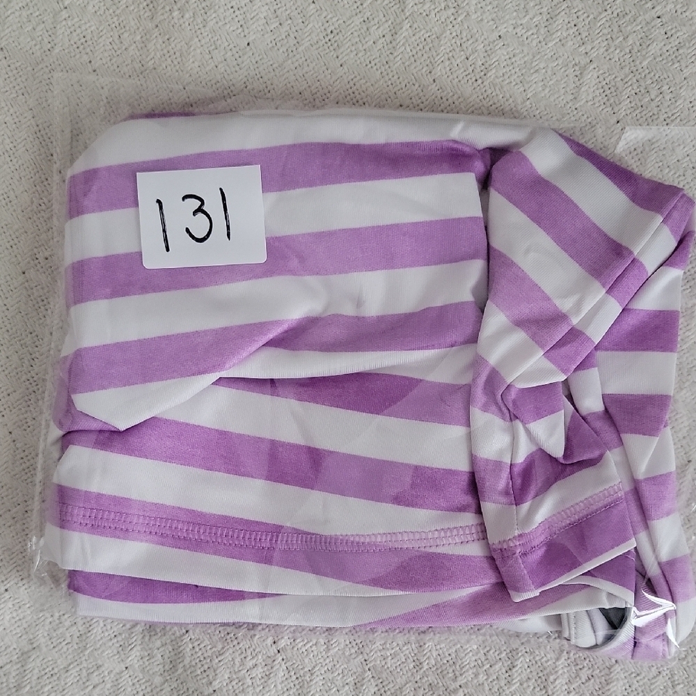 Nike Lavender and White Striped Tank Top Size L Dri-Fit Athletic Top Workout - Picture 9 of 9